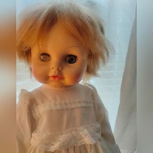 Vintage 17" Horseman 1971 rooted hair Rubber doll that drinks and wets🍼👶🧑‍🍼